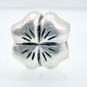Authentic Pandora Retired Four Leaf Clover S925 Ale Sterling Silver Charm